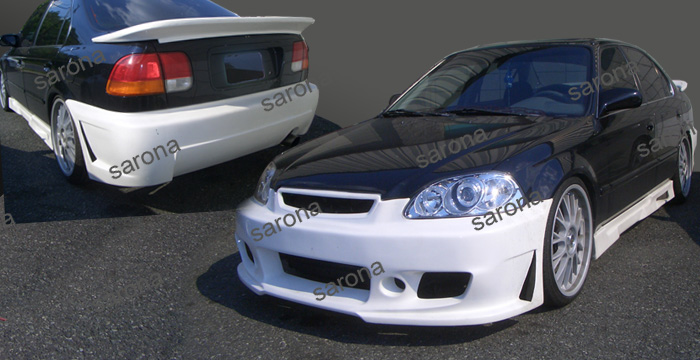 Custom Honda Civic  Sedan Body Kit (1996 - 1998) - $990.00 (Manufacturer Sarona, Part #HD-040-KT)